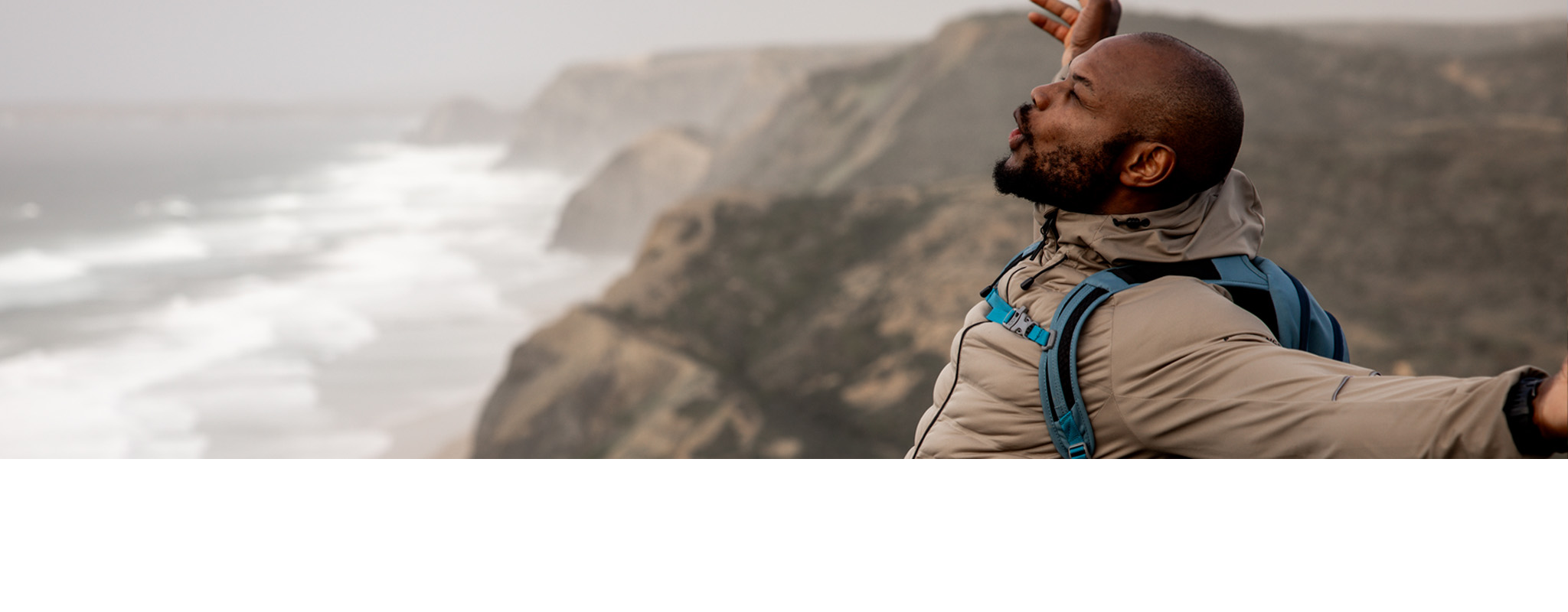 Jamie Ramsay wearing a Helly Hansen life jacket. 