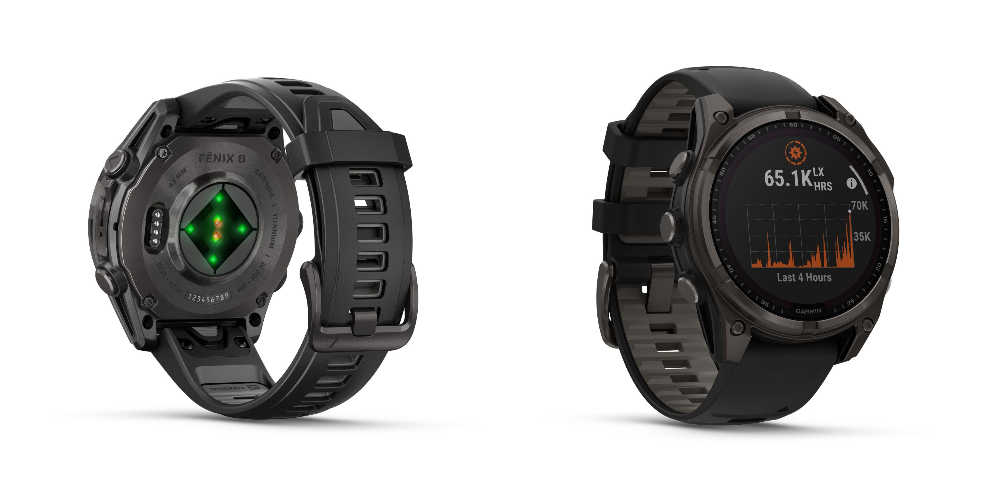 A side by side of the fenix 8