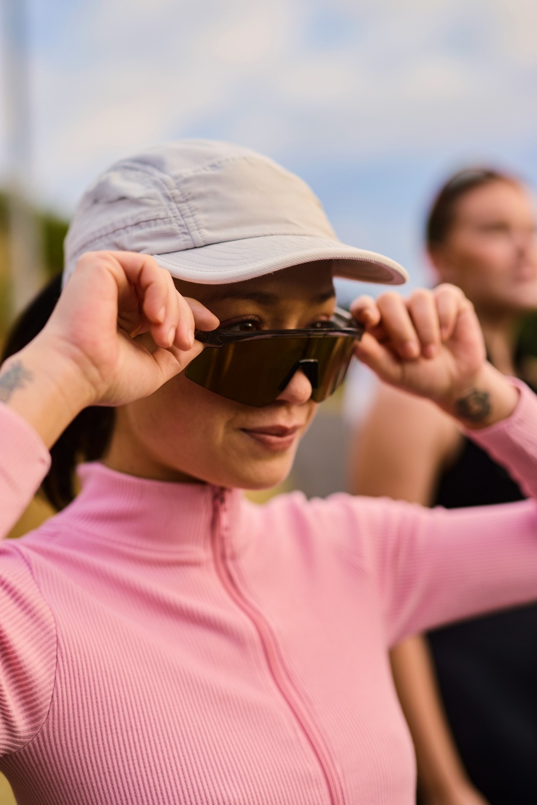 Woman wearing her running gear
