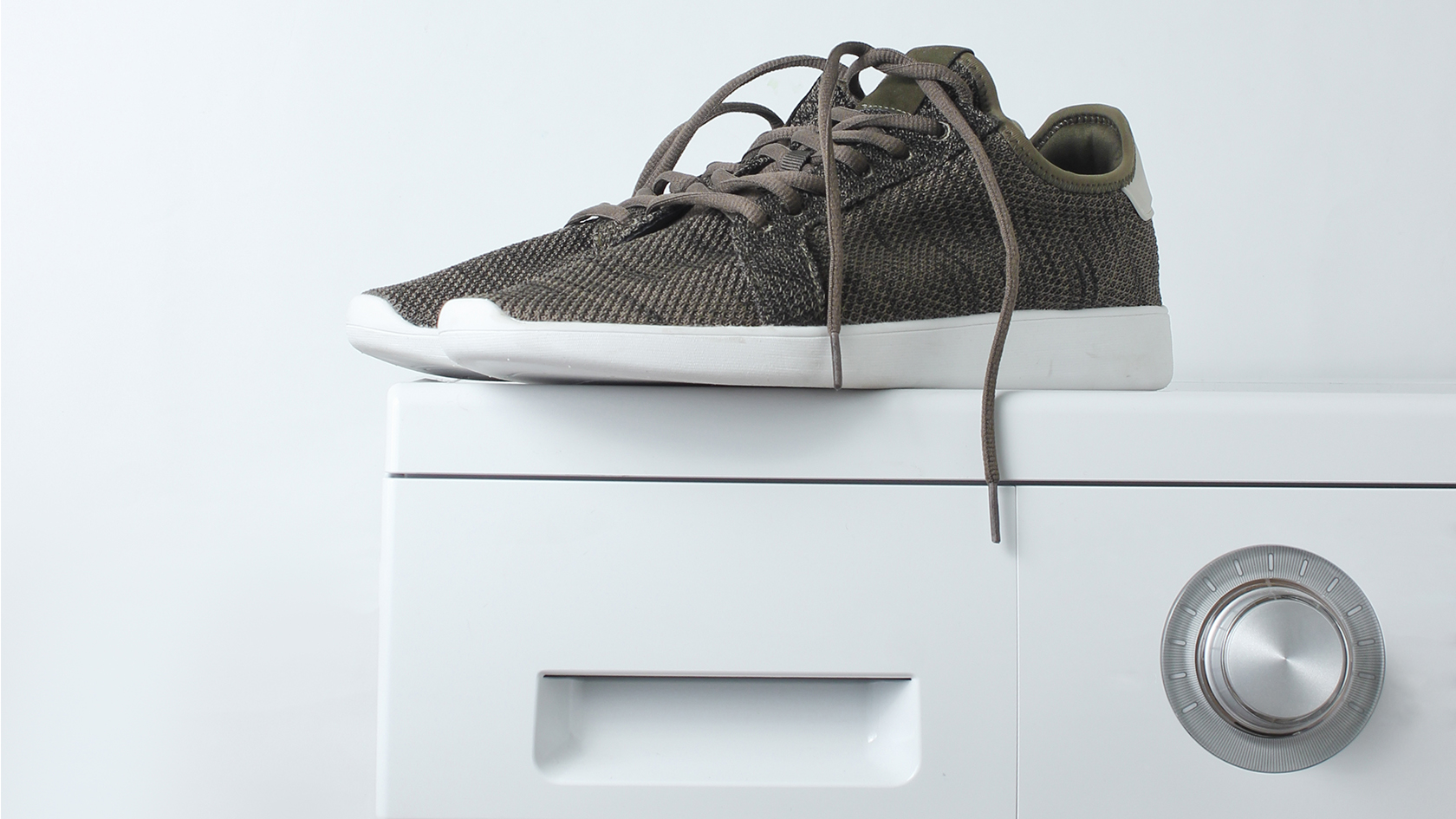 shoes on a washing machine