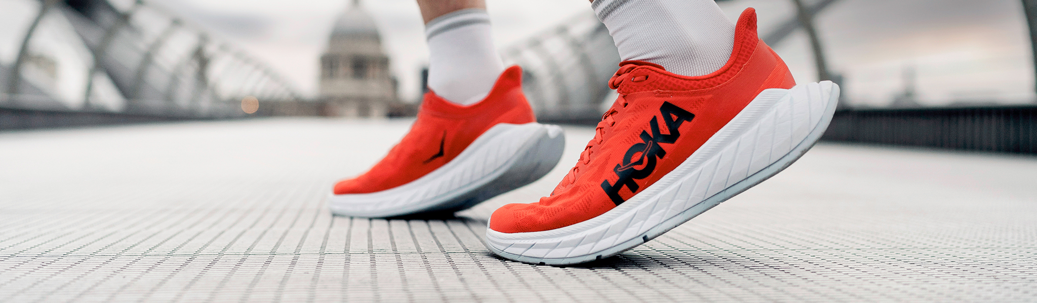 A pair of Hoka One One Carbon x2