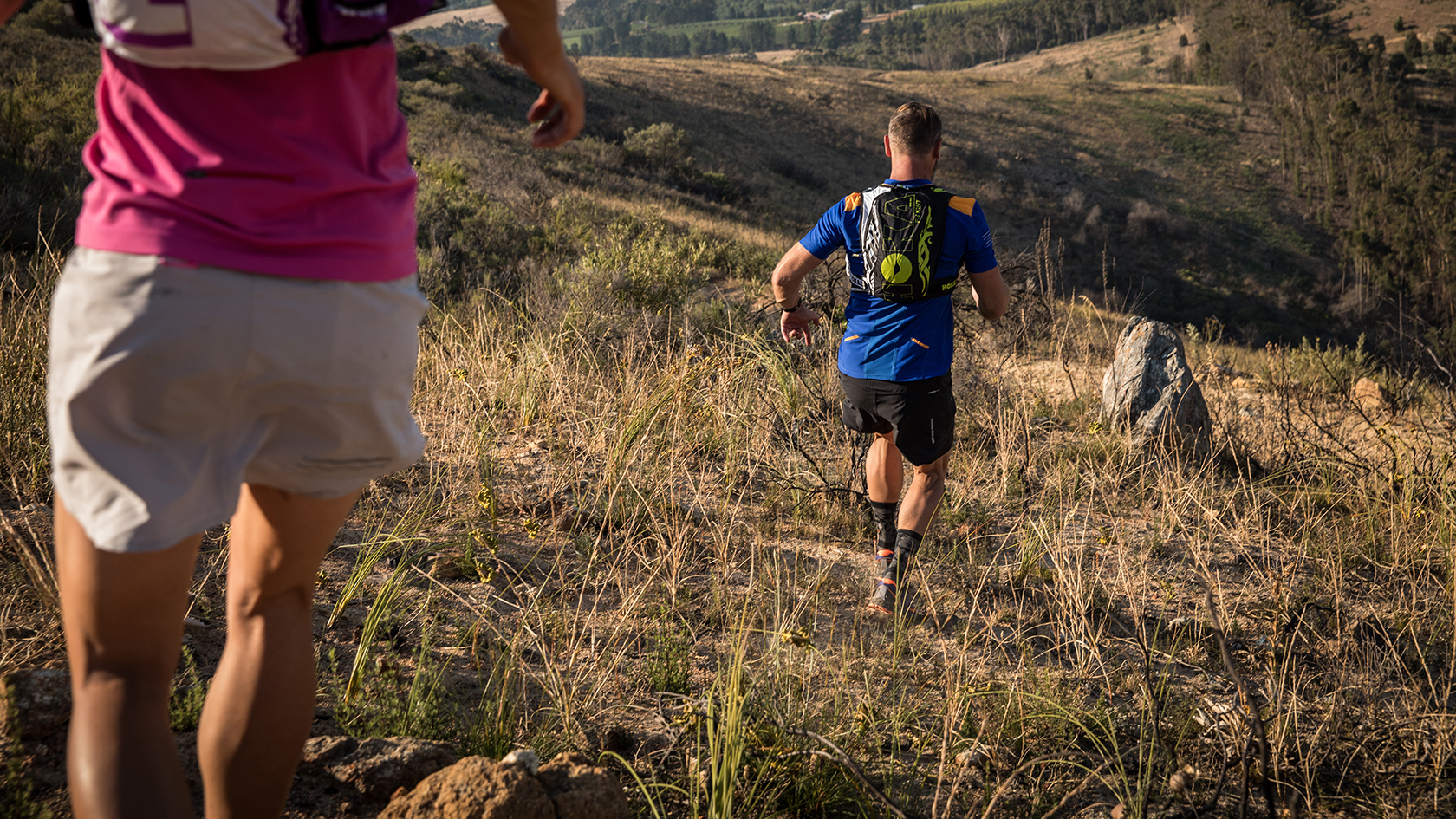 Man trail running