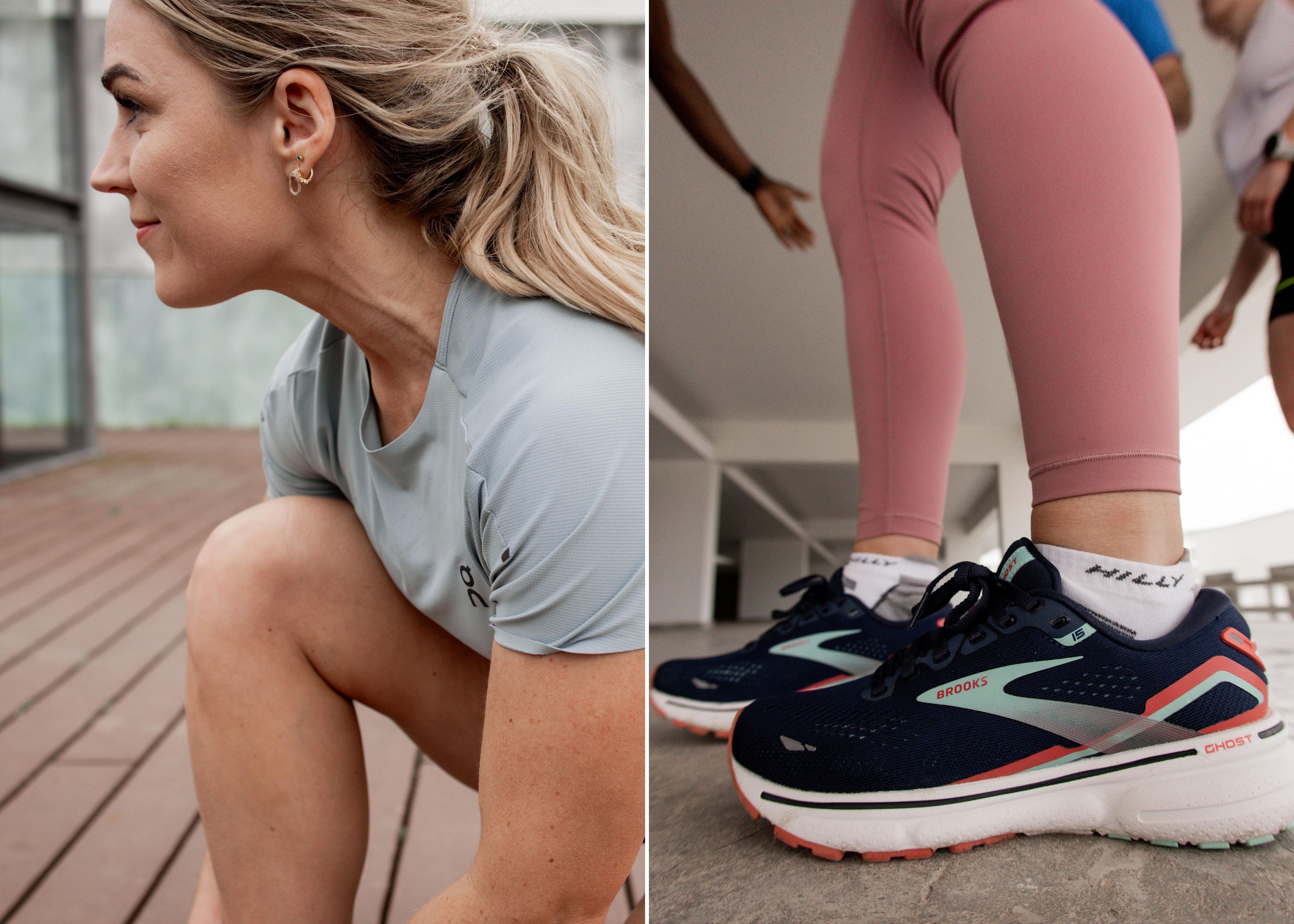 A collage of runners exploring mountain landscapes