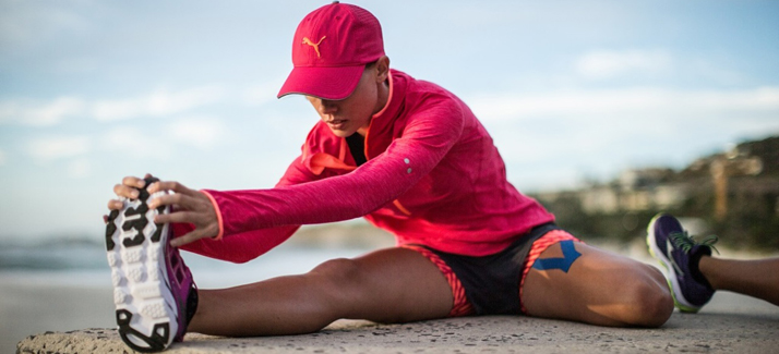 woman stretching