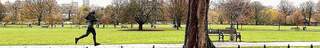 Man running in a park