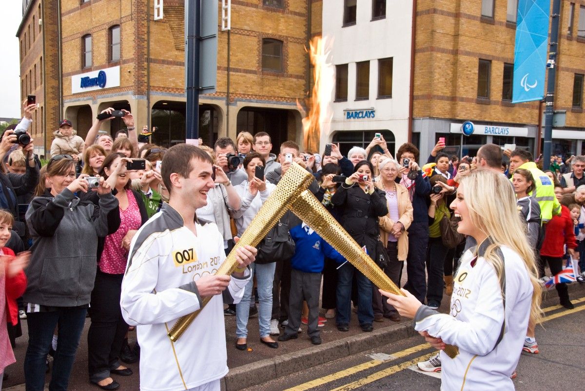 Passing of the Olympic flame