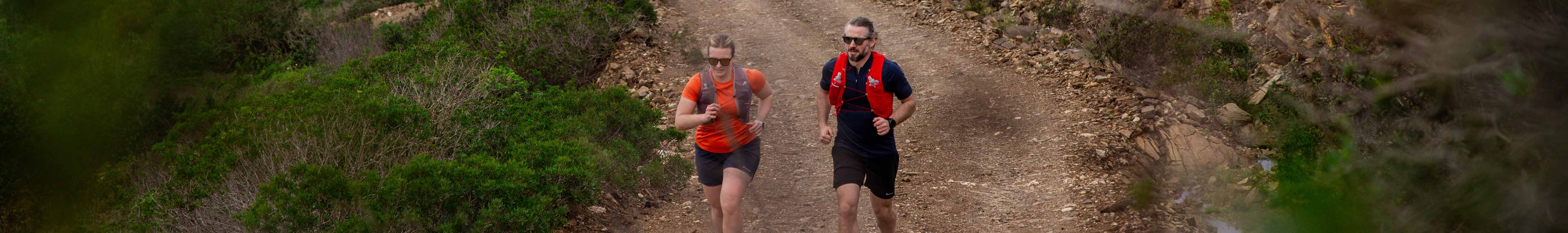 Two trail runners