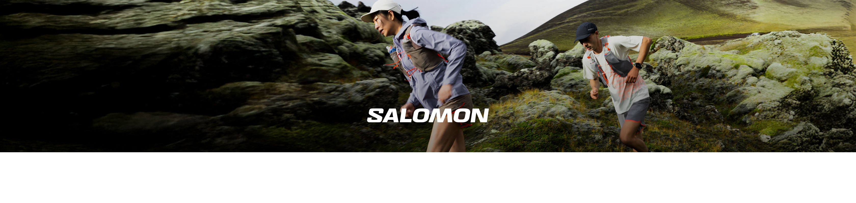 Shop Salomon ultra glide 3. Two runners on the hill