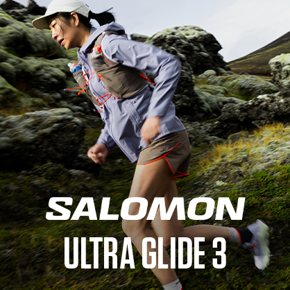 Shop Salomon ultra glide 3. Two runners on the hill
