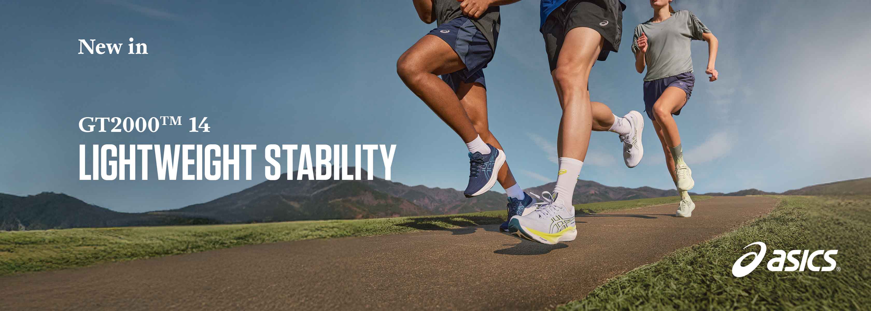 Shop Asics GT 2000-14 running shoes. A group of people running in Asics footwear 