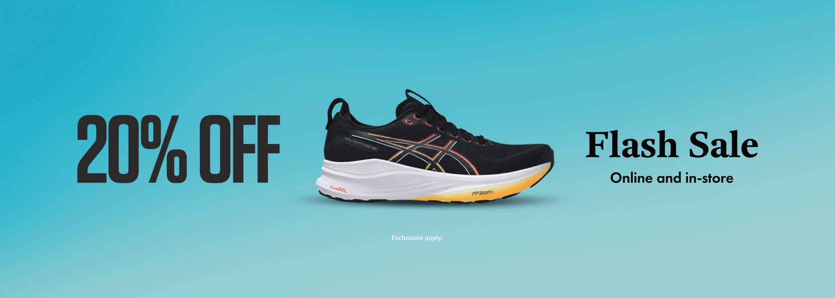 20% off flash sale running shoes
