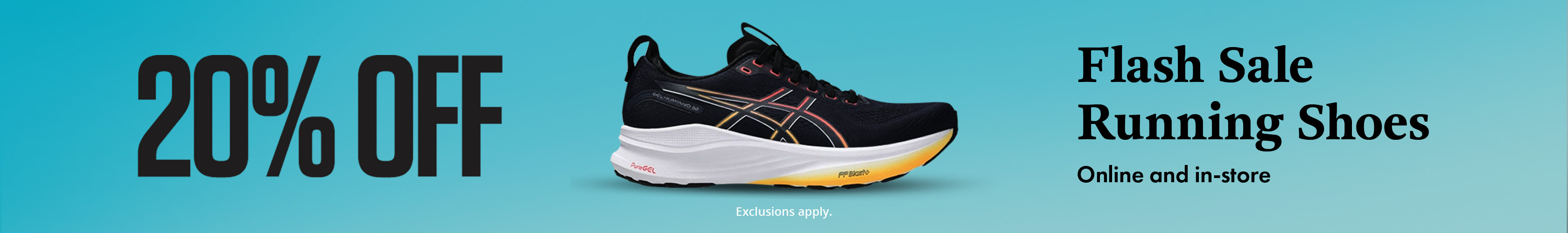 20% off flash sale running shoes
