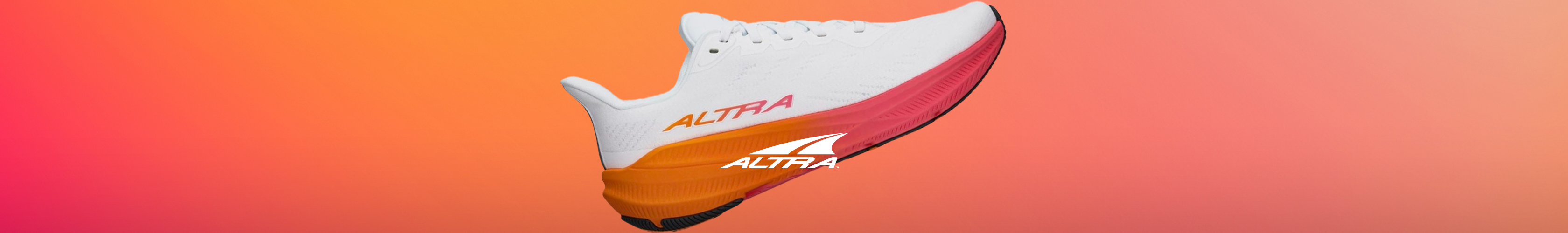 Shop Altra running shoes. Altra Experience Flo 2 running shoe on orange background
