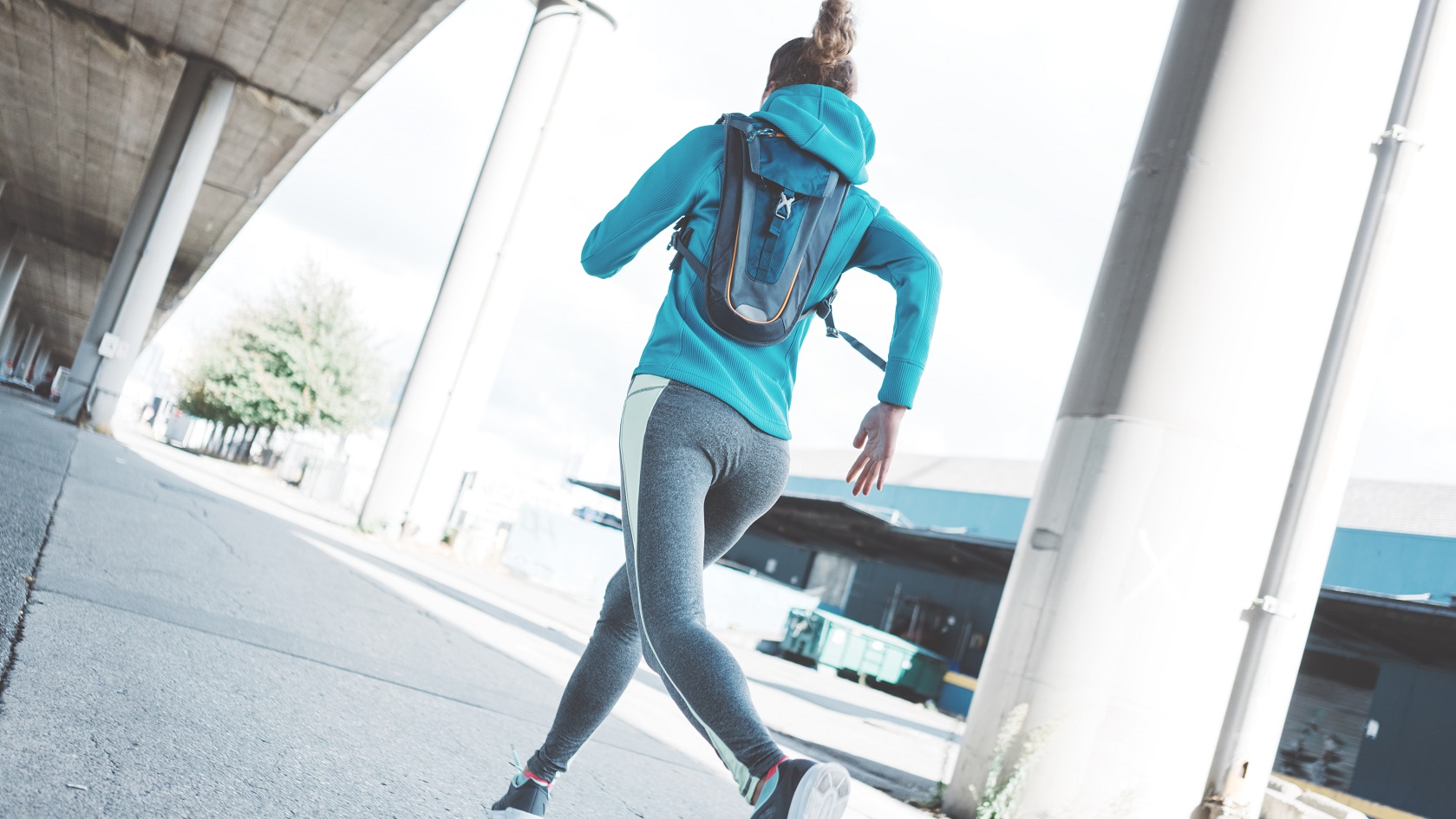 A person wearing a running jacket 